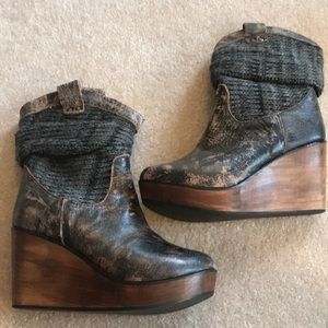 BedStu Booties - distressed leather, slouchy boho